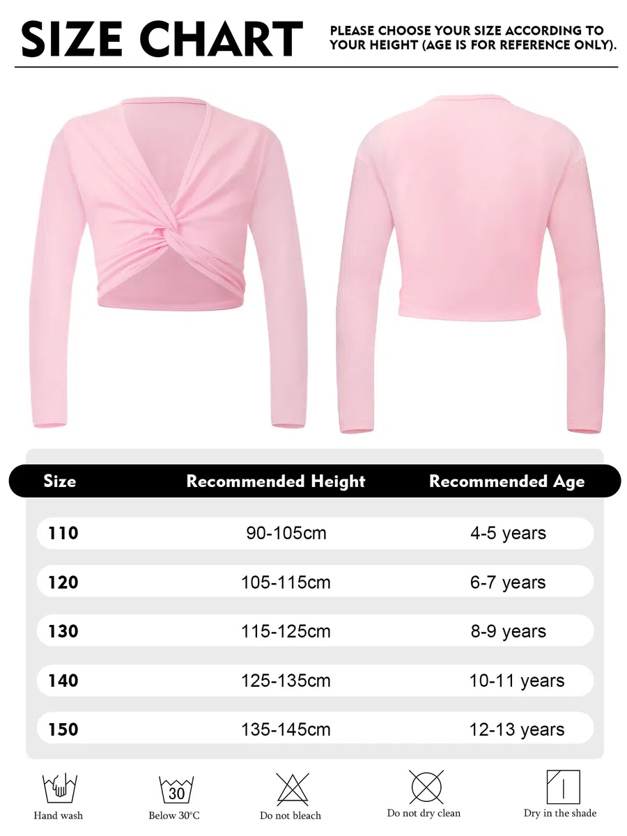 Ragazze Maglione Balletto Cotone Manica Lunga Top Balletto, Danza Cardigan Velluto Interno per Bambini e Donne