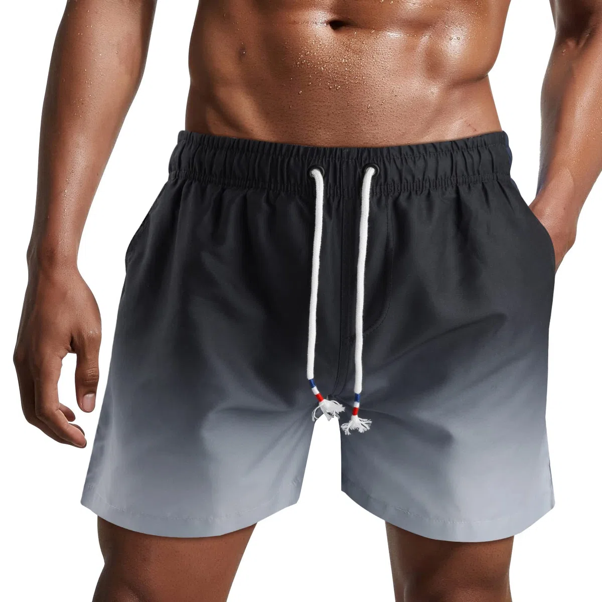 Pantaloncini Costume da Bagno Uomo Asciugatura Veloce Calzoncini da Beach Costume da Bagno Fodera Rete con Taschino e Coulisse Trunks