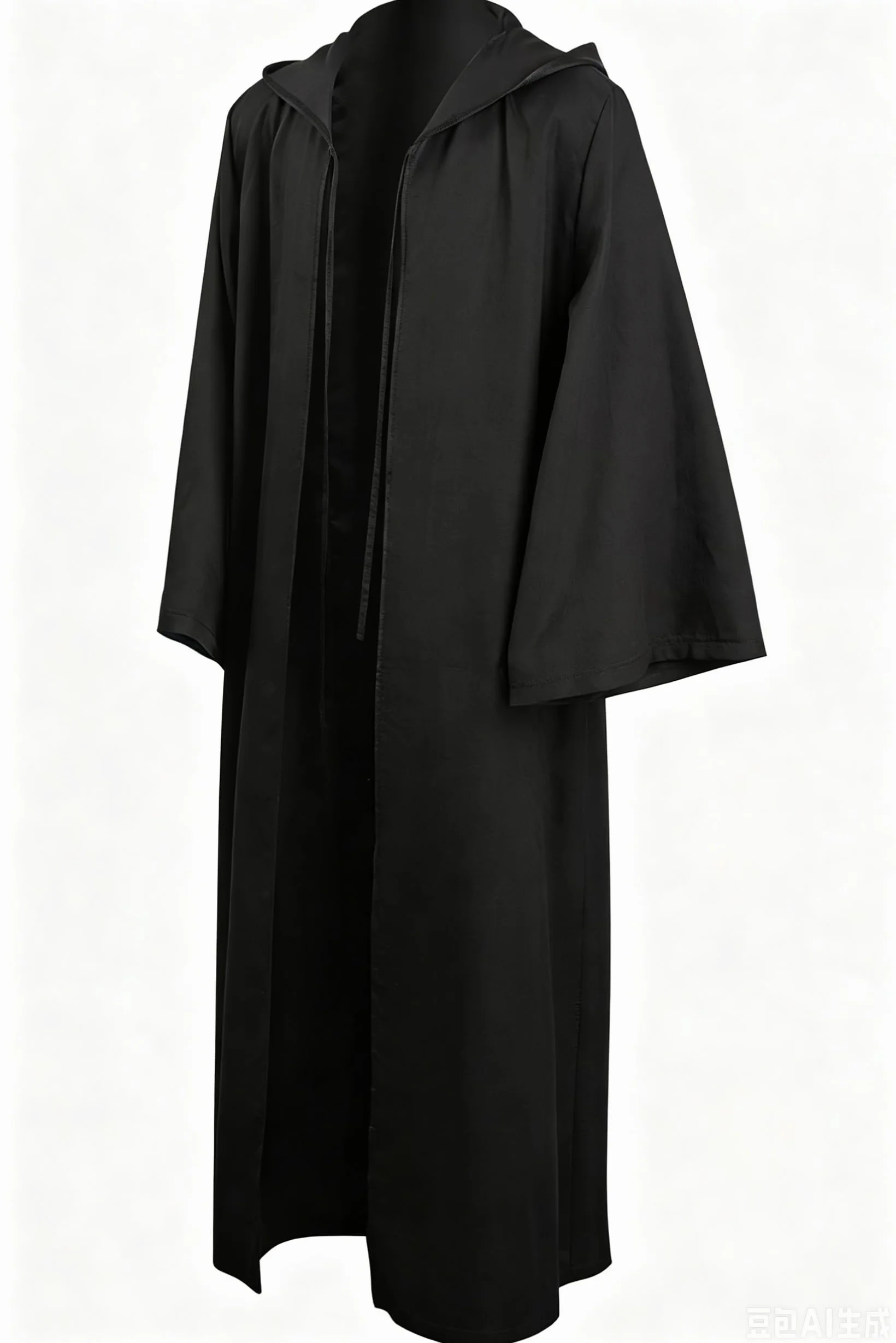 kinstell Uniforme con Cappuccio Robe Cavaliere Abiti Tunica Nera Uniforme Completo Halloween Darth Con Cappuccio Accappatoio Mantello Cosplay Costume