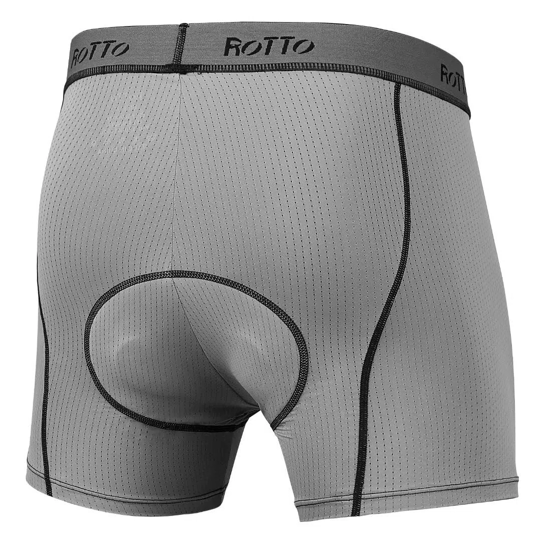ROTTO Uomo Ciclismo Intimo con Imbottitura in Gel 3D Bici Pantaloncini Fodera MTB Traspirante ad Asciugatura Rapida