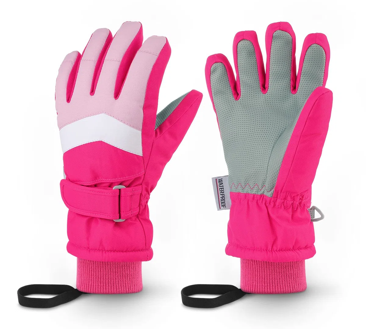 Homord Guanti Neve Bambina Unisex Guanti Impermeabili Bambino Guanti Invernali Termici Bambino per Slittino Snowboard Pattinaggio Ciclismo Corsa 3-13 Anni