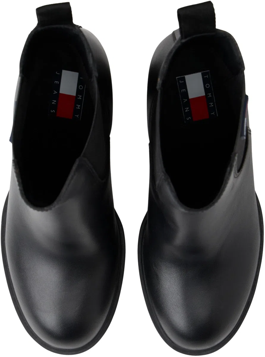 Tommy Jeans Donna Stivali Mezza Gamba Leather con Tacco