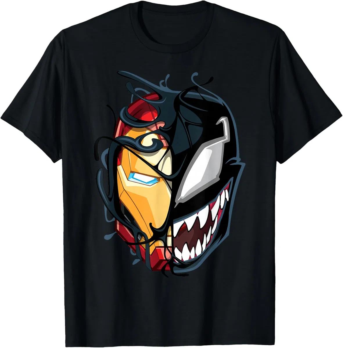 Marvel Iron Man Venom Split Face Maglietta