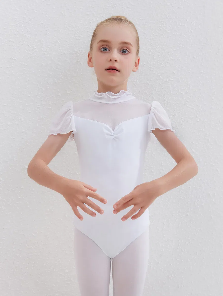 Balletto Body da Danza Classica Ragazze Vestito Leotards Ginnastica 2-13 Anni