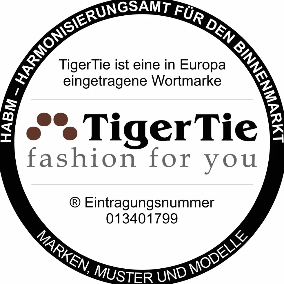 TigerTie Cravatta per bambini in tinta unita, pre-allacciata con elastico