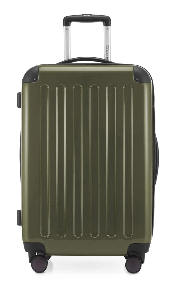 Hauptstadtkoffer - ALEX - Valigia rigida, Trolley espandibile, Bagaglio con 4 ruote doppie, 65 cm, 74 litri, Avocado