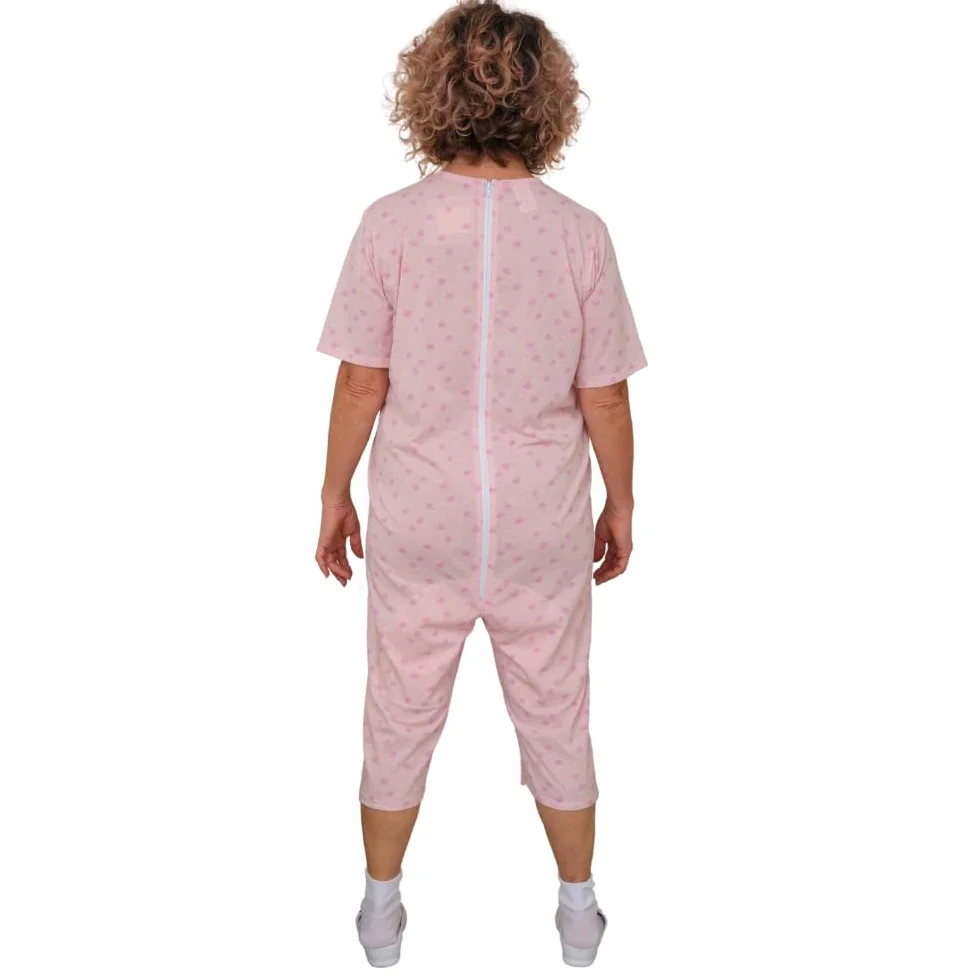FERRUCCI Pigiama Tutone Sanitario Comfort Manica Corta Pantalone Corto 1 Cerniera/Zip Dietro Schiena Estivo