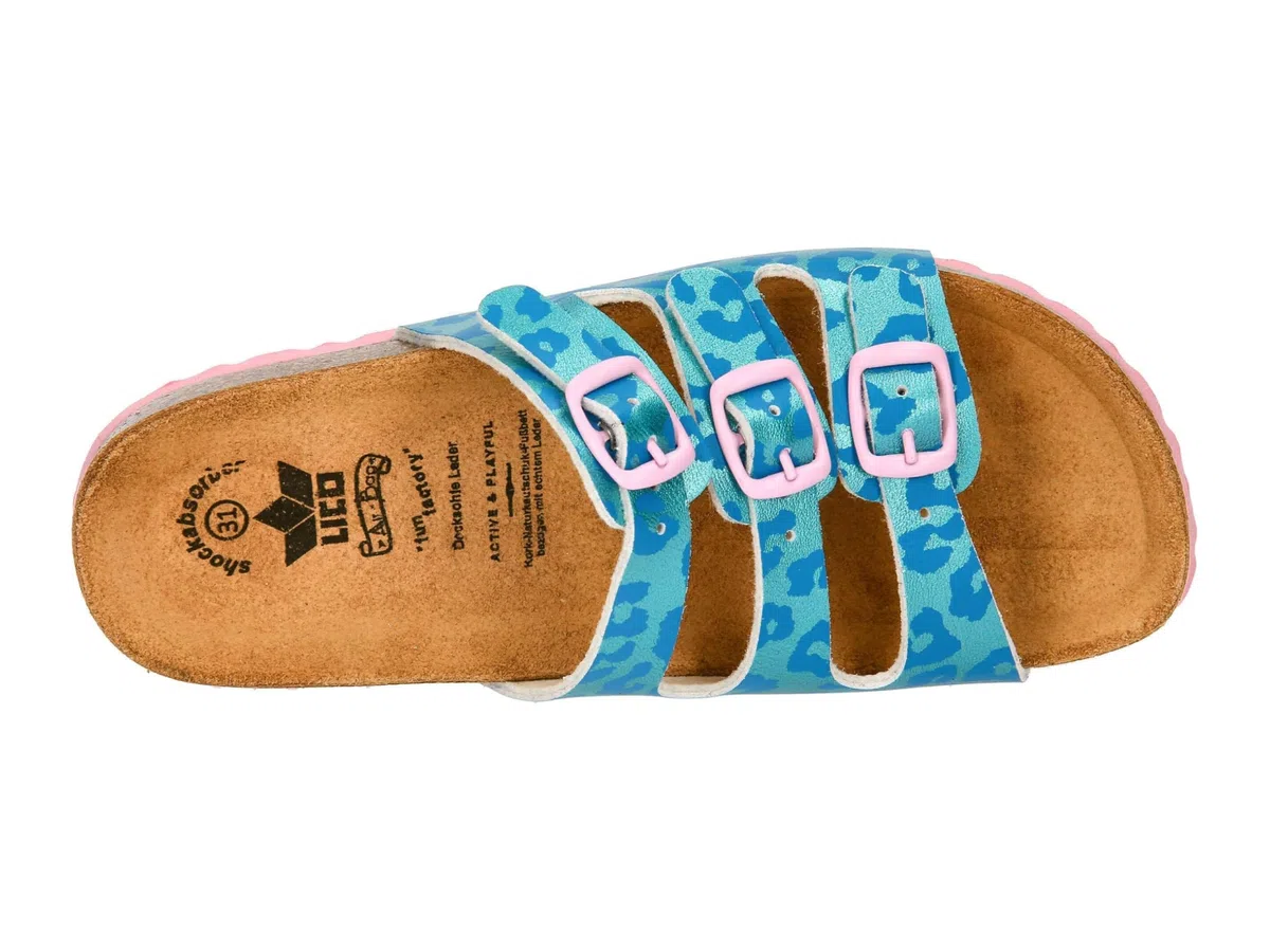 Lico Bioline Kids, Ciabatte Bambine e ragazze, Turchese Rosa, 30 EU