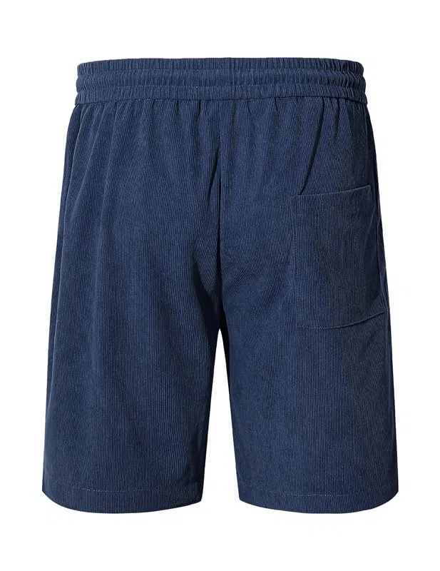 TARAINYA Velluto a Coste Pantaloncini Uomo Cotone Coulisse Estivi Causal Pantaloni Corti Uomo con Tasche