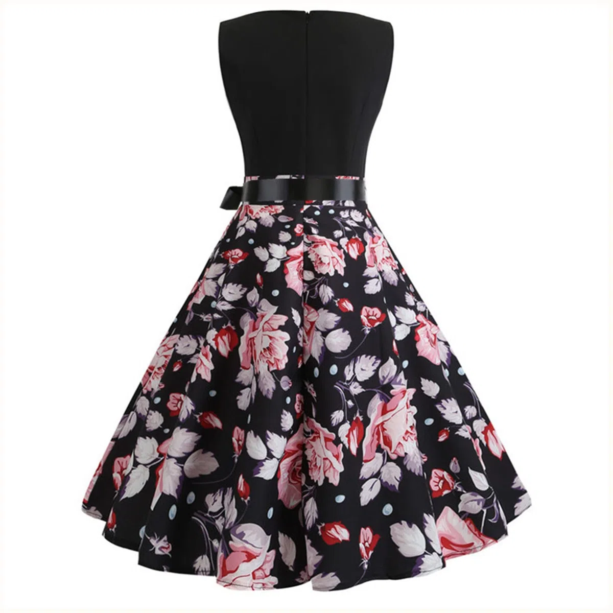 Donne Vintage Retro Abito Rockabilly Anni 1950 50 60 70 Audrey Hepburn Stile Casual Vestiti Increspati Lati Lobe Abito Vintage Anni 70 Pin Up Donna Verde Economico