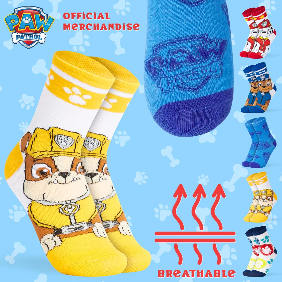 Paw Patrol Calzini Ragazzo Divertenti, Confezione da 5 Calze Bambino Morbido e Traspirante, Idee Regali per Bambini