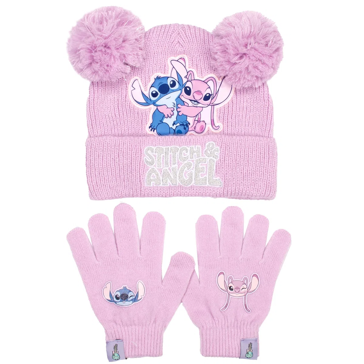 Disney Lilo & Stitch - Set invernale con cappello e guanti per ragazze, caldo e accogliente, berretto e guanti, perfetto per bambini dai 6 ai 12 anni