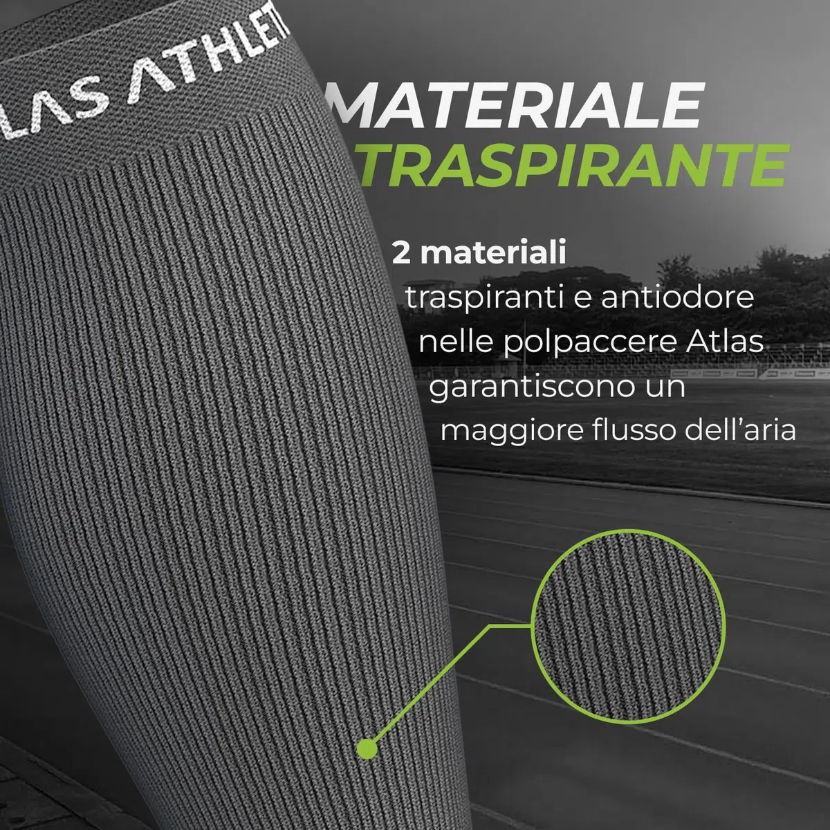 Polpaccera Compressione Uomo Donna - Calze Running Compressione Per Corsa, Ciclismo, Calcio, Basket e CrossFit - 1 paio