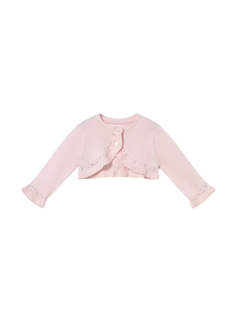 Mayoral Giacchino in Maglia Basico per Bimba Rosa Baby