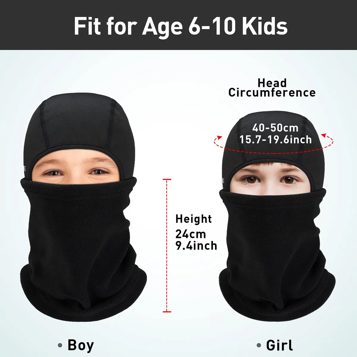 Arcweg Passamontagna Balaclava Invernale Maschera da Sci per Bambini Ragazzi Ragazze Cappuccio Antivento Traspirante Passamontagna Antistatico Moto Calda Elasticità Antivento