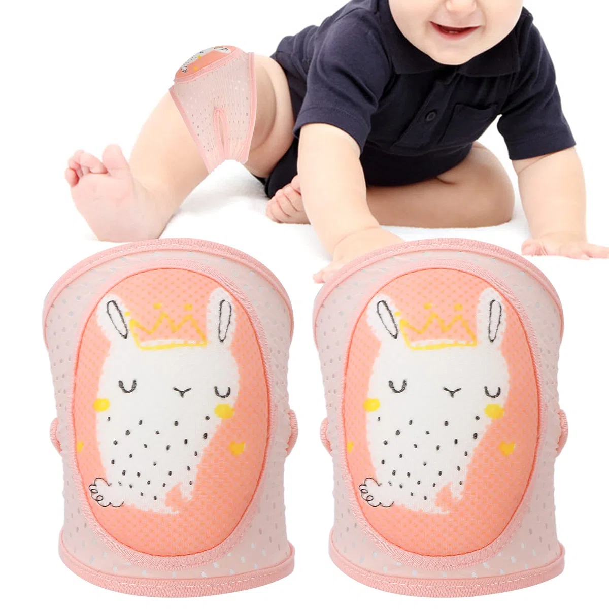Ginocchiere antiscivolo per bambini, traspiranti per gattonare, protezioni morbide per ginocchia infantili