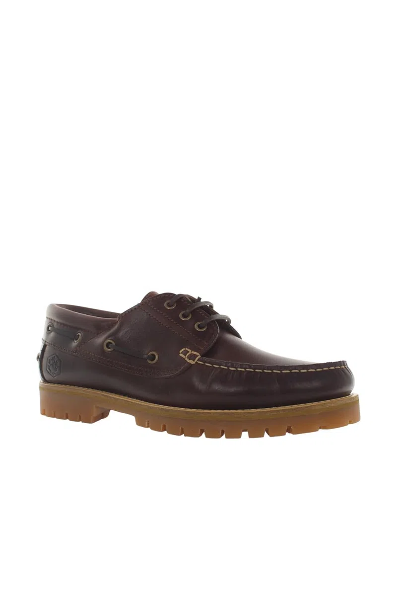 Lumberjack SMF3314-001 Mocassino Barca Stringato Pelle Brunello