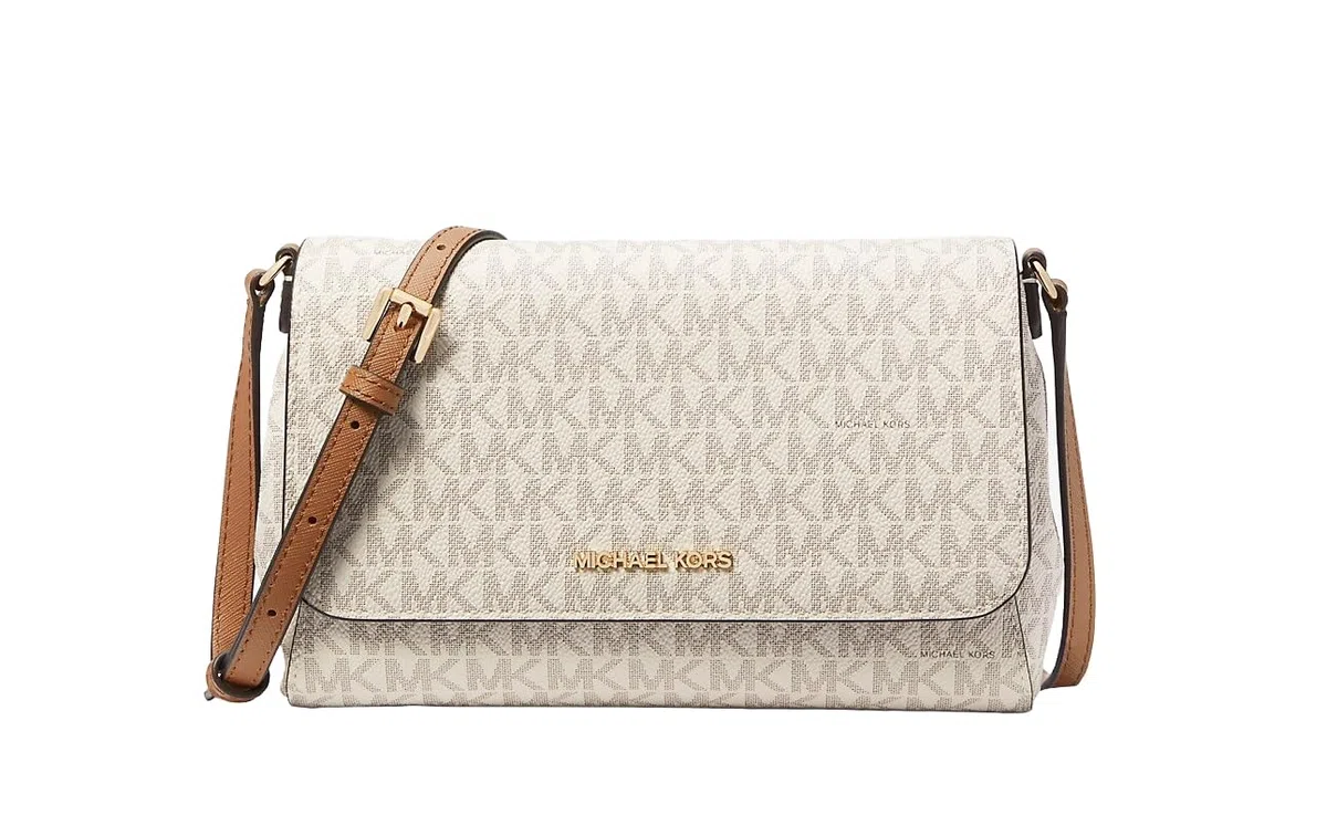 Michael Kors - Borsa a tracolla da donna (23 x 15 x 5 cm), vaniglia