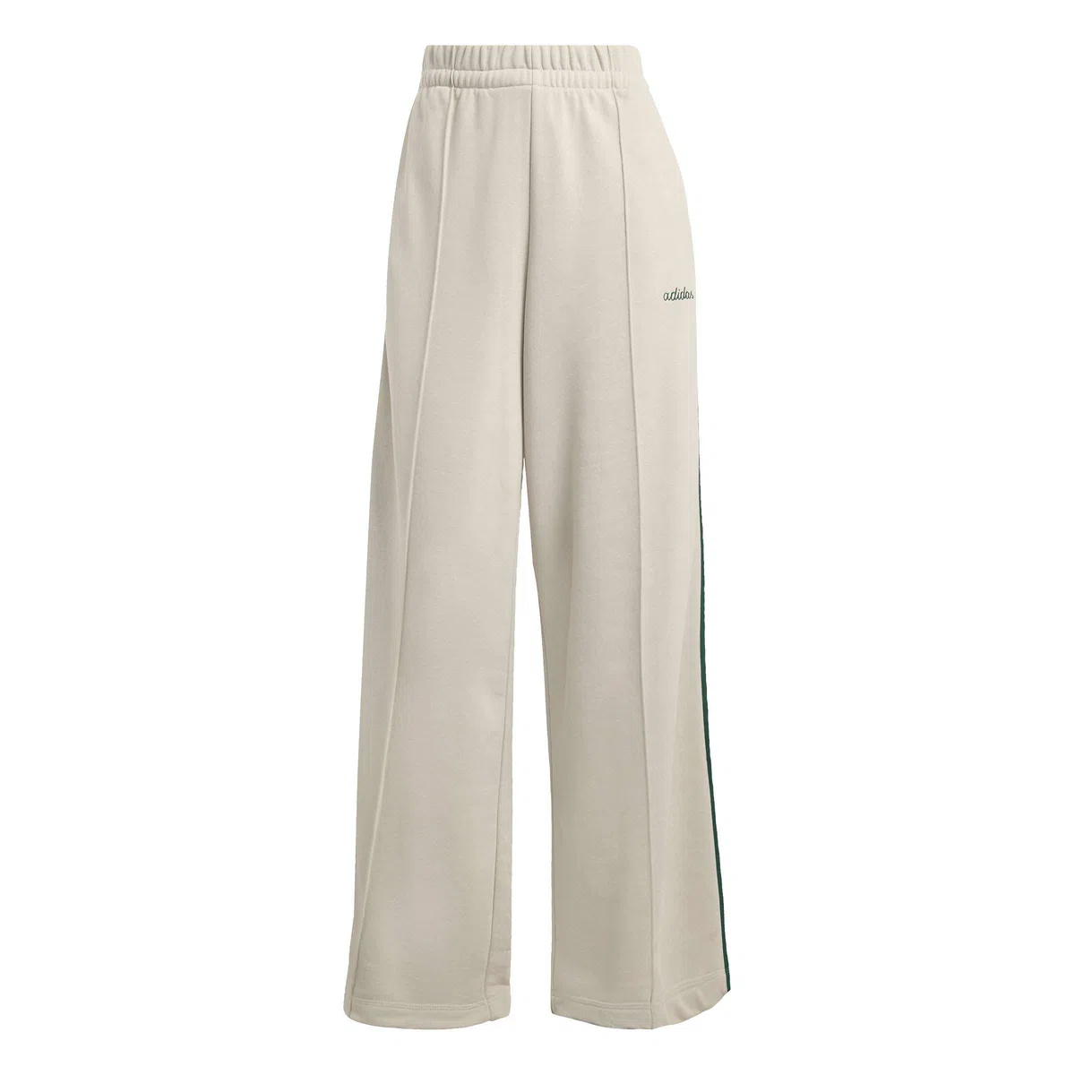 adidas Femme Seasonal Essentials Colorpop Pants with Embroidered Graphic, Wonder Alumina/Collegiate Green, M
