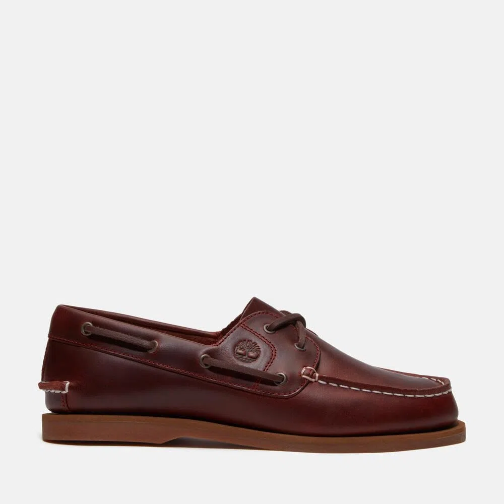 Timberland 0A2Q9X Classic Boat Burgundy Full Grain Scarpe per Donna in Pelle