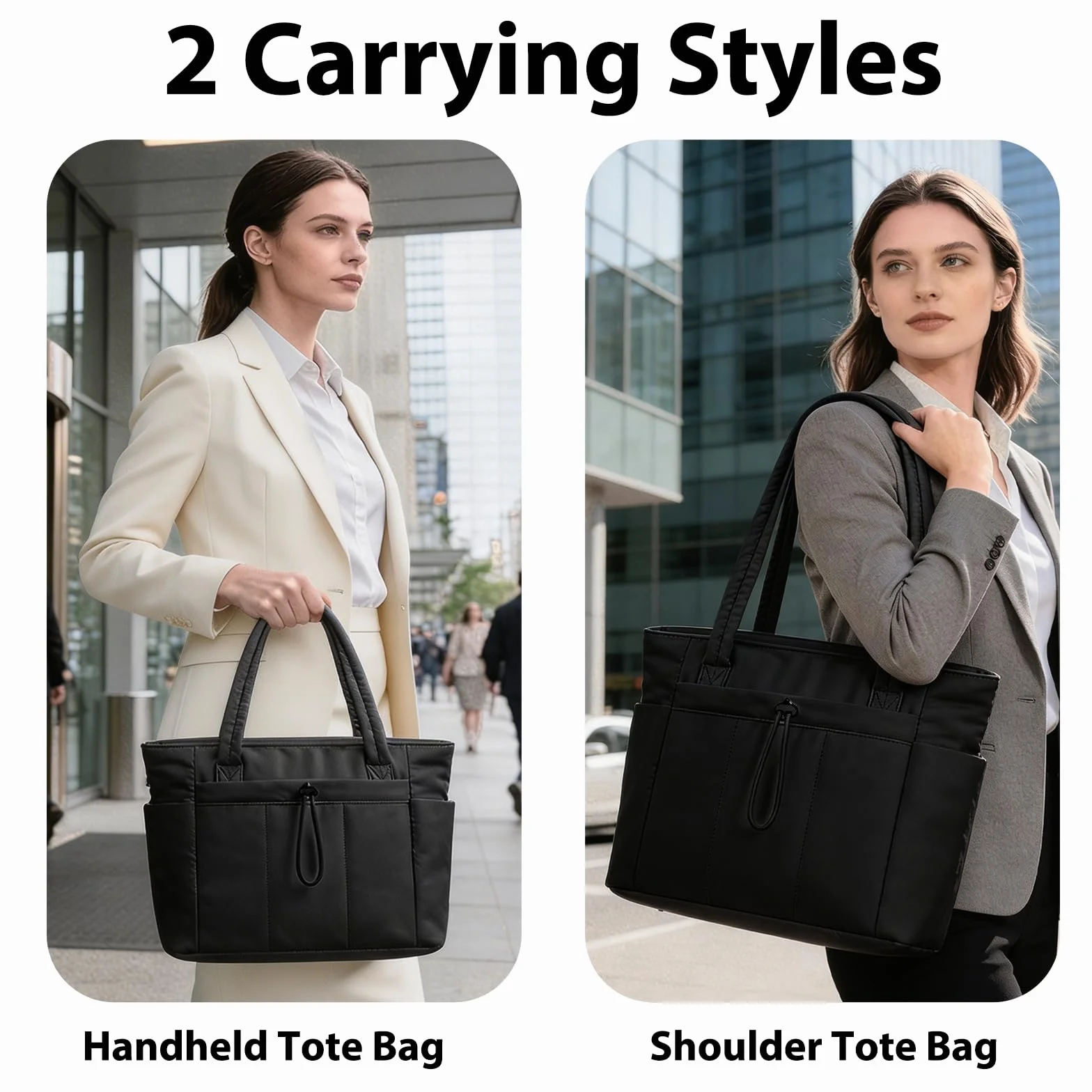 Borsa Organizer Da Viaggio Da Donna, Borsa Tote, Con Scomparto Per Laptop Da 15,6 Pollici e Tasca Per Bottiglia d'Acqua, è La Scelta Perfetta Per Il Lavoro e i Viaggi