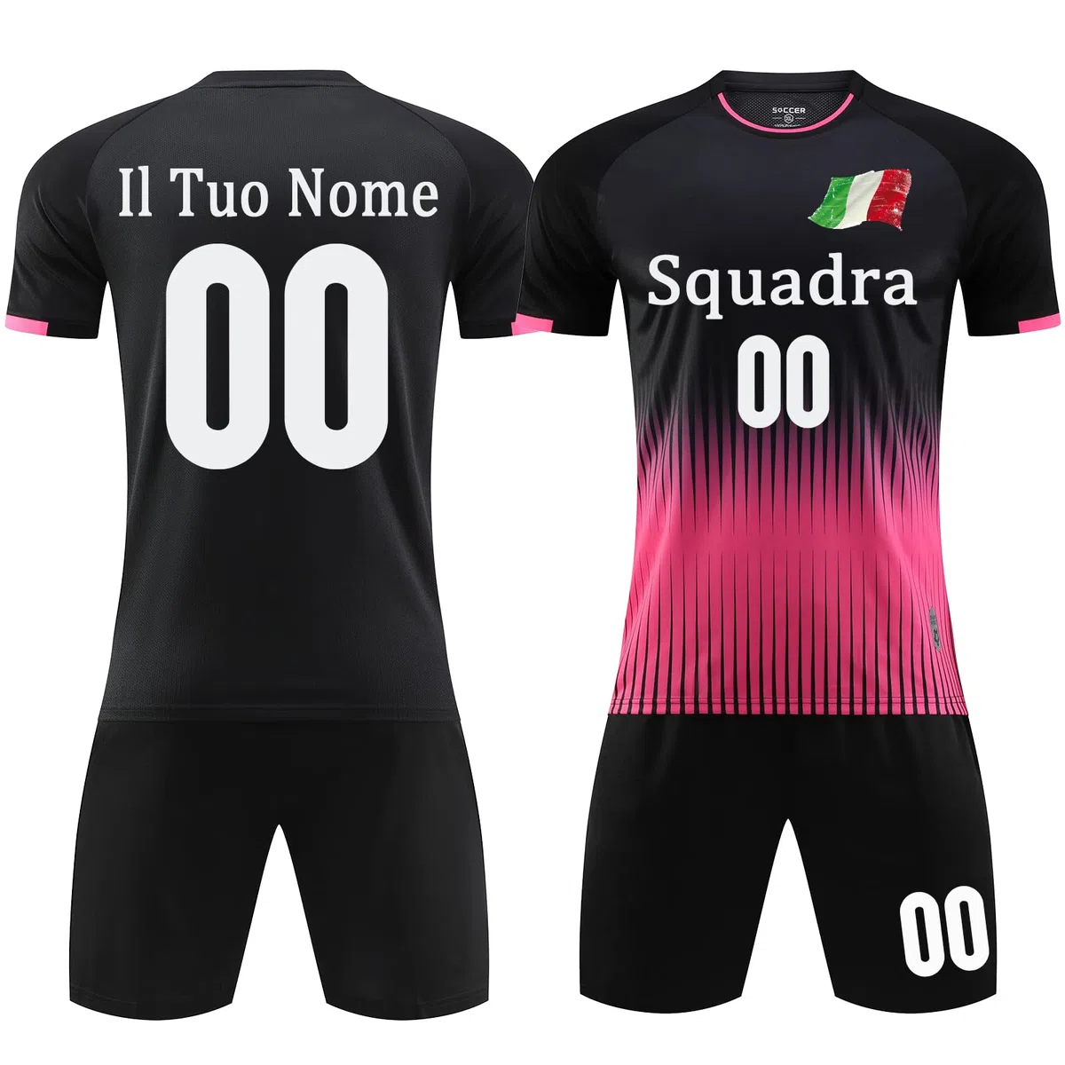 Set Completi da Calcio Uomo Squadra con Numero Nome Logo Personalizzata Completi Squadre da Calcio Bambini Personalizzabili Set Divise Calcio