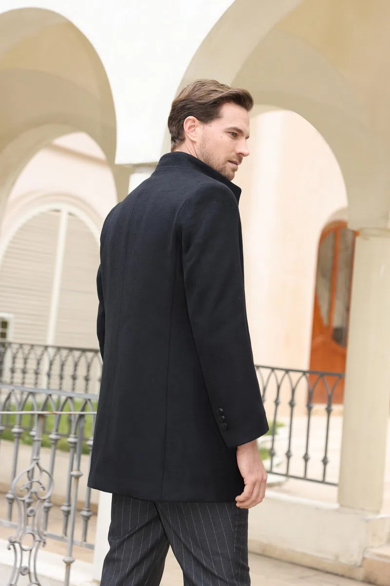 Allthemen Cappotto Invernale da Uomo Trenchcoat Lungo in Lana Caldo Coat Sottile Outerwear a Vento