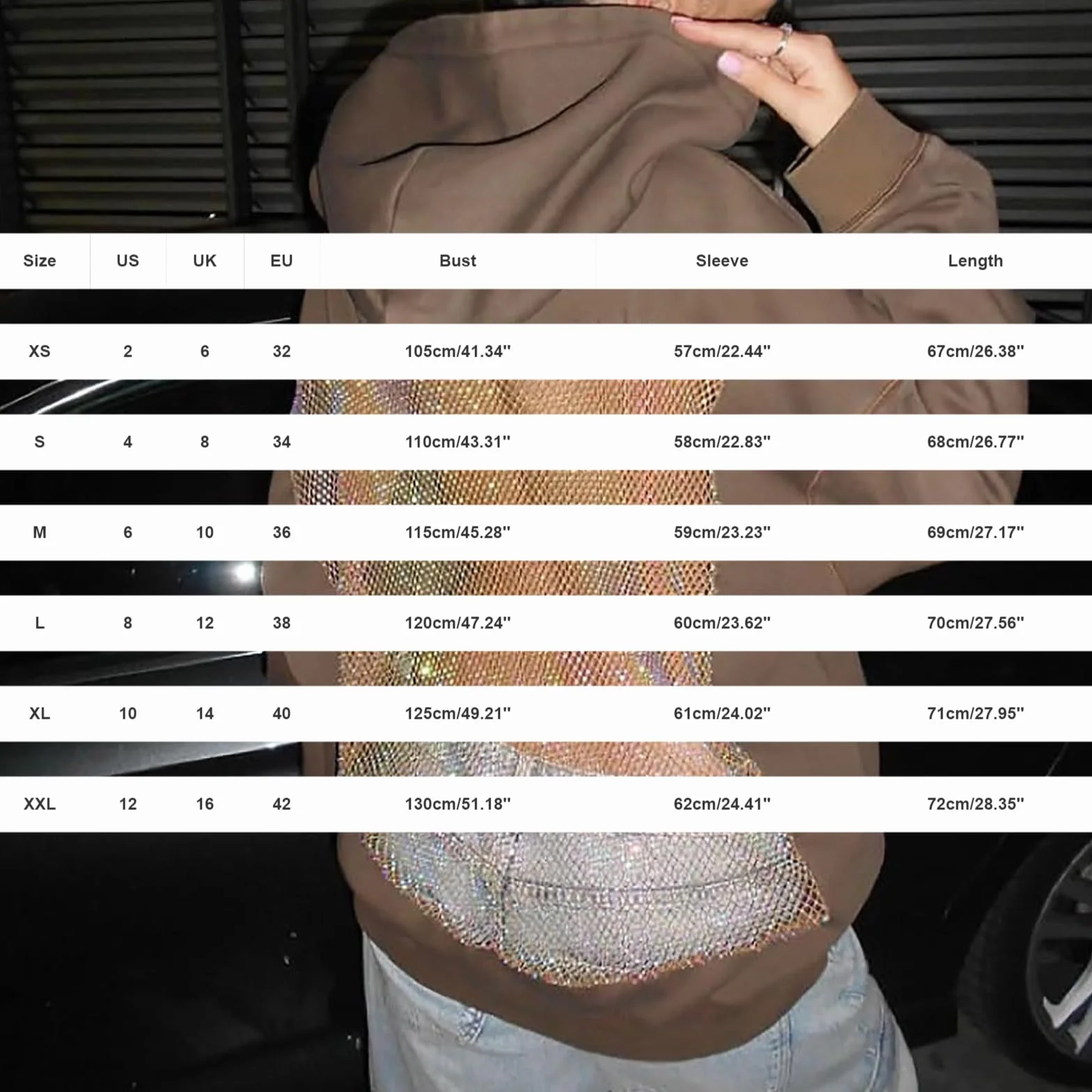 Felpa Con Cappuccio Da Donna Con Dettaglio Posteriore In Rete, Pullover A Maniche Lunghe Con Fascia Integrata, Felpe Con Cappuccio Da Donna, Sexy, Trasparente, Con Dettagli Sulla Schiena Scintillanti