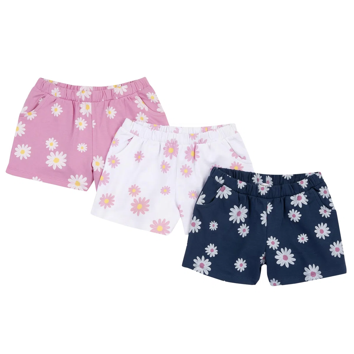 Prénatal, Pantaloncini Bambina, 3 Pantaloncini Corti, in Morbido Cotone, Diverse Fantasie
