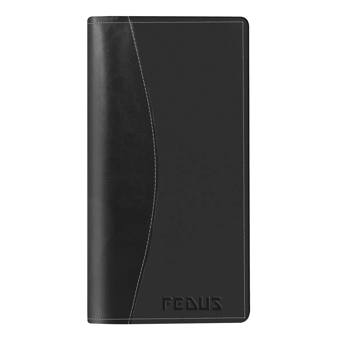 FEDUS Porta assegni, in pelle vegana, espandibile, fatto a mano, per carte, per donne/uomini, portafogli da viaggio, per assegni, documenti, per ufficio e casa