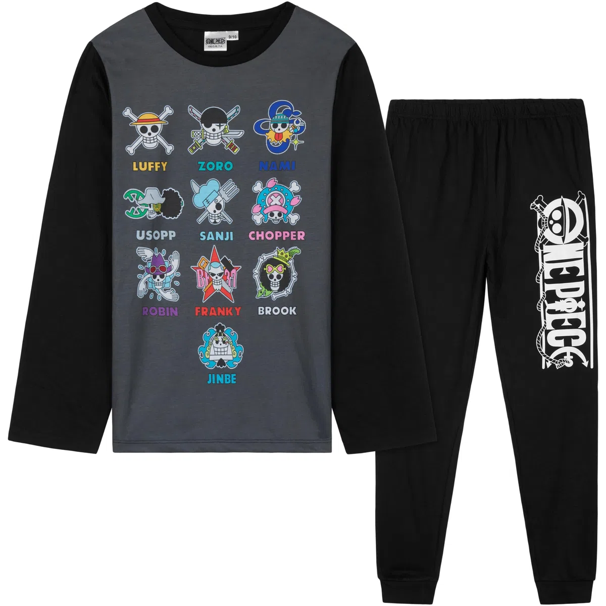 One Piece Pigiama Bambino Set, Lungo Pigiami Bambini T-Shirt e Pantaloni, Abbigliamento da Casa Set, Regalo Ragazzo