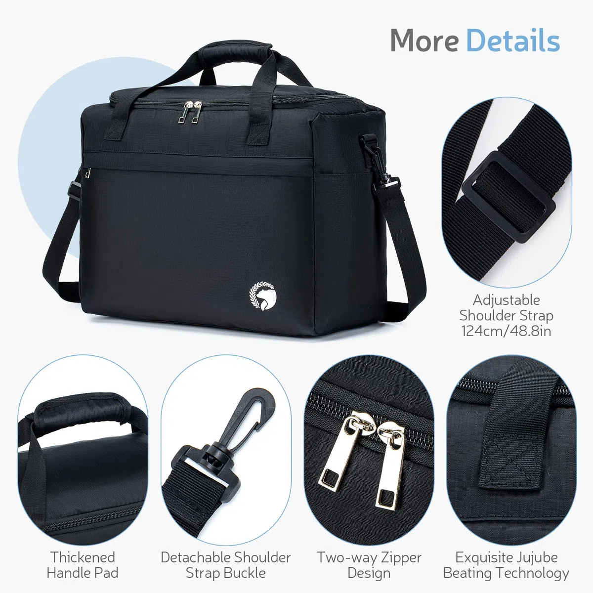 YOODI Bagaglio a Mano 40x30x20 Wizzair Borsa da Viaggio Pieghevole Borsone da Viaggio Impermeabile Donna Borsa Ospedale Parto Ultra Leggero per Bagagli Campeggio 25L
