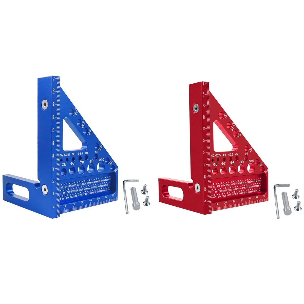 Multi Angoli Righello di Misura 45/90 Gradi Lavorazione Del Legno Goniometro Quadrato Linea Disegno Righello Triangoli Righello