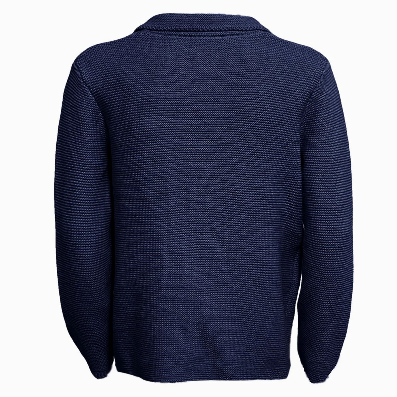 Generisch Maglione da uomo con risvolto doppiopetto, tinta unita, comodo, con tasche, vestibilità rilassata, cardigan, comodo, caldo, invernale
