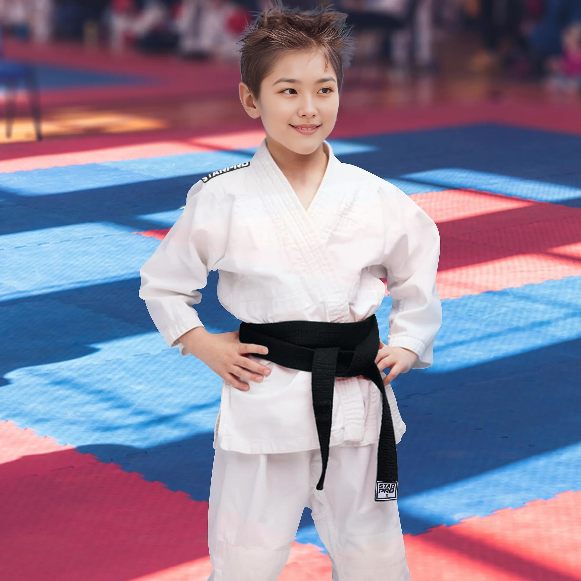 Starpro Kimono Bambini Judo GI 250 Grammi Com Miscela di Cotone Premium. Uniforme Professionale per Allenamento e Competizioni - Biano - Bambina e Bambino - 100cm-170 cm - con Cintura
