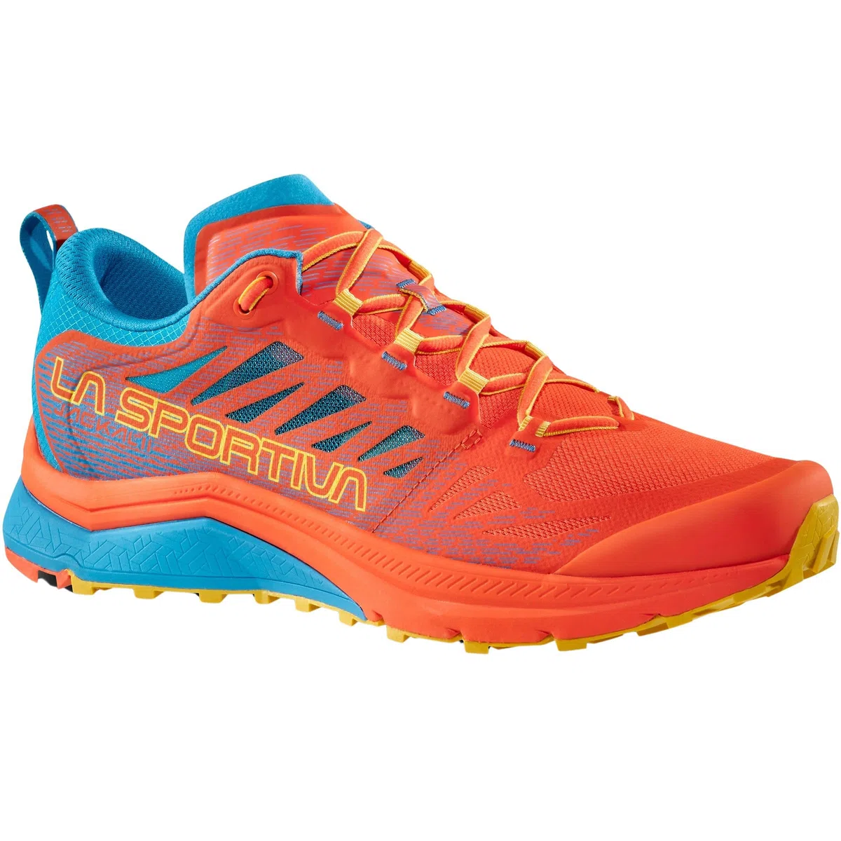 LA SPORTIVA Uomo Jackal II Scarpe, Cherry Tomato-Tropic Blue, 44.5