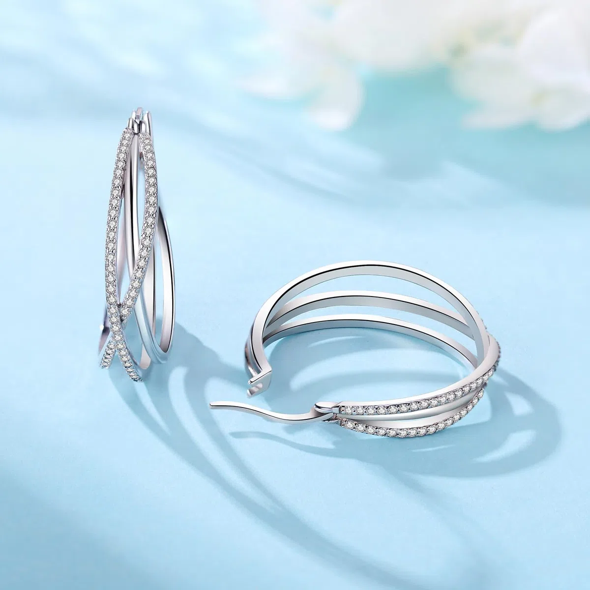 Orecchini Donna Argento 925 Orecchini Argento 925 a cerchio per uomini e donne Orecchini Anallergici Donna Orecchini a Cerchio Regali per Signore