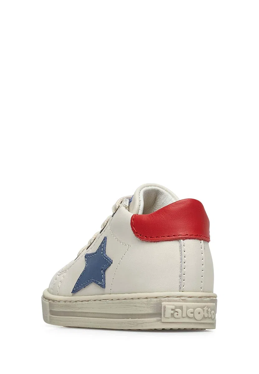 Falcotto Sasha-Sneakers in Pelle e Suede-Bianco
