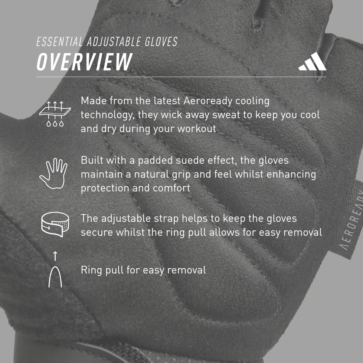 adidas Guanti Regolabili Essential - Verde/XL
