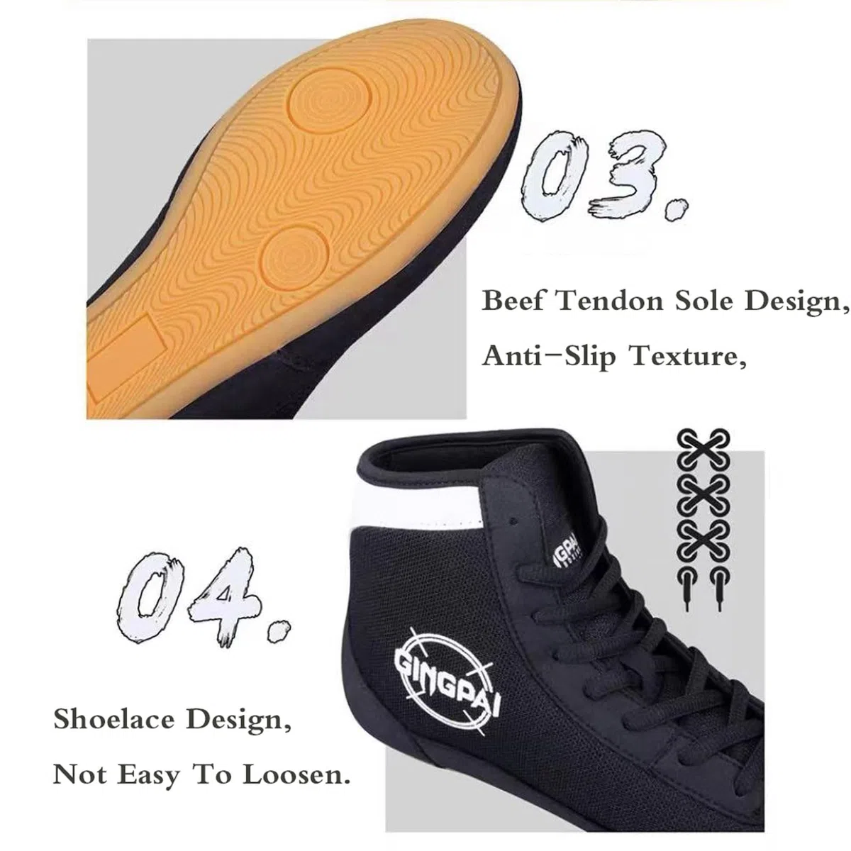 Scarpe da Boxe per Bambini,Scarpe da Wrestling,Stivali da Boxe,Scarpette da Allenamento,Unisex,Traspiranti,Antiscivolo,Flessibili,Leggere,per Taekwondo,Arti Marziali,Sanda,Squat,giovanili