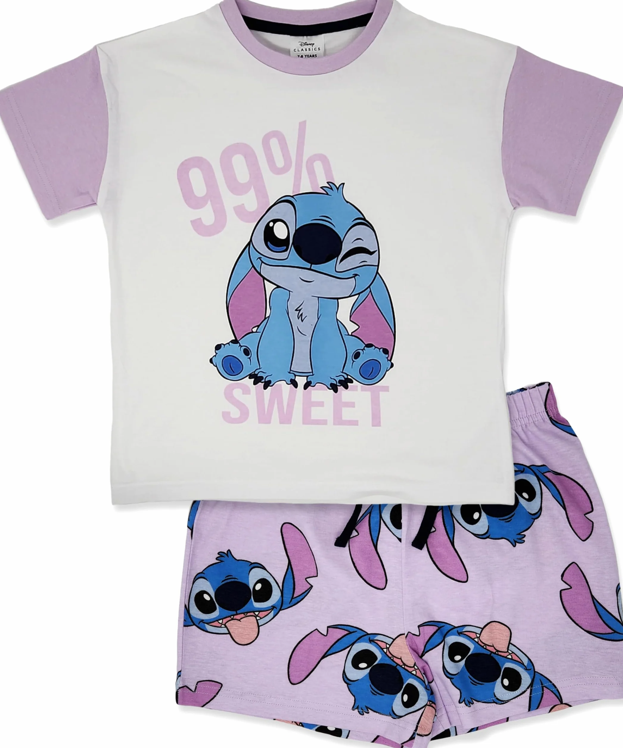 Disney Lilo & Stitch - Pigiama corto da bambina, motivo: Lilo & Stitch