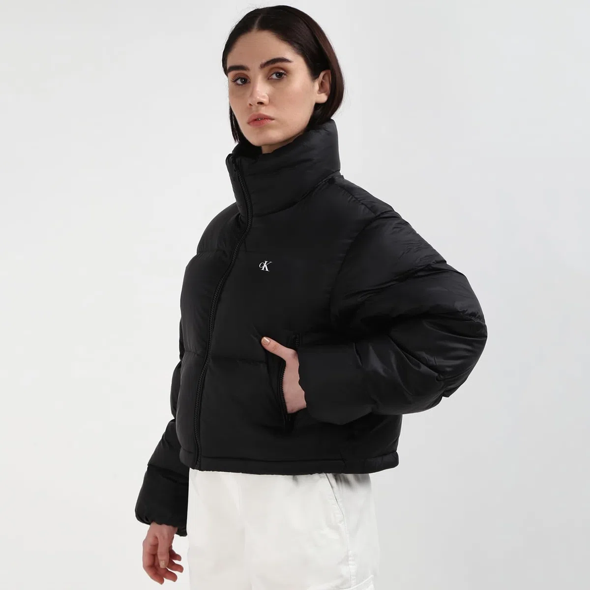 Calvin Klein Jeans Donna Piumino Down Cropped Puffer Corto
