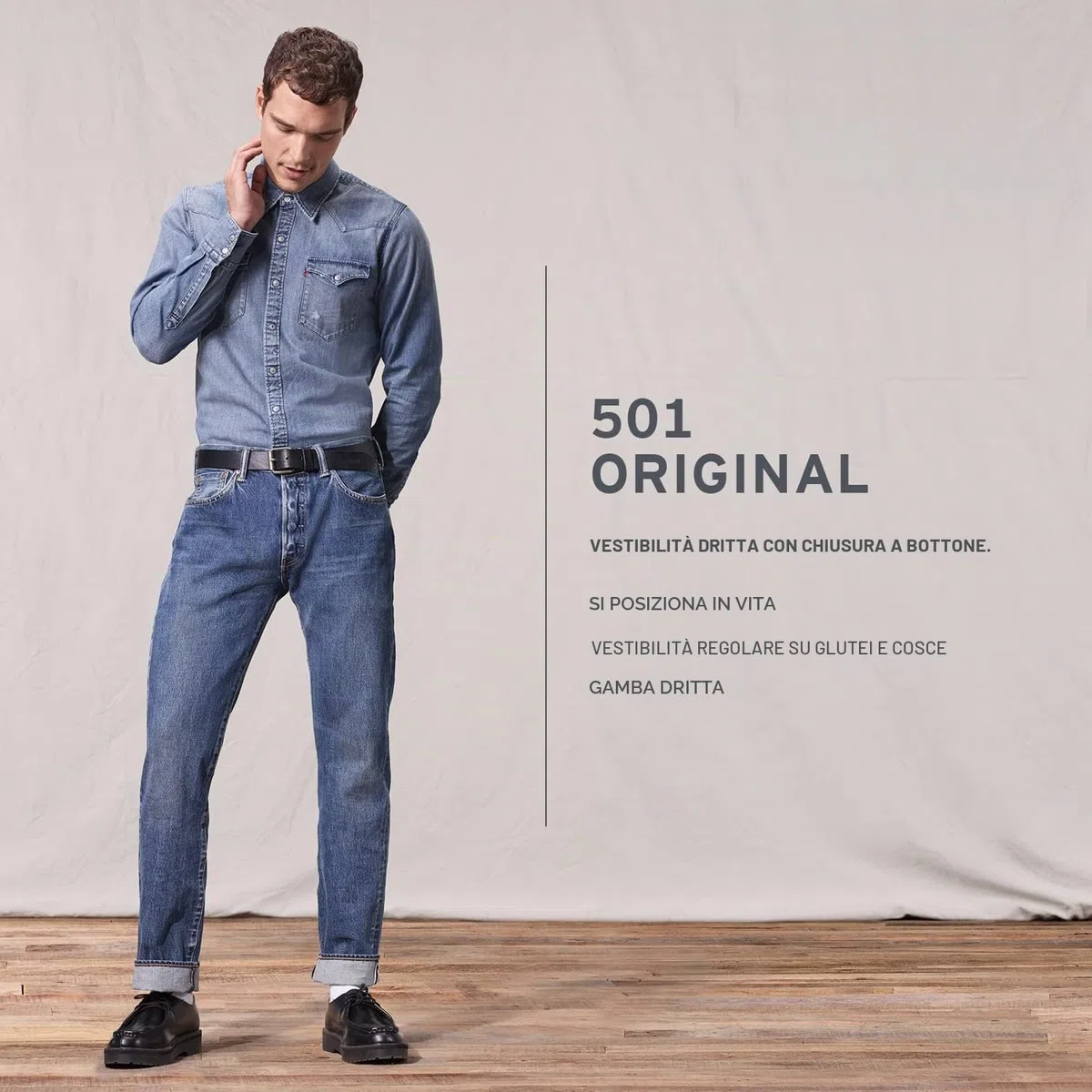 Levi's 501 Original Fit, Jeans Uomo, Stonewashed Black, 34W / 32L