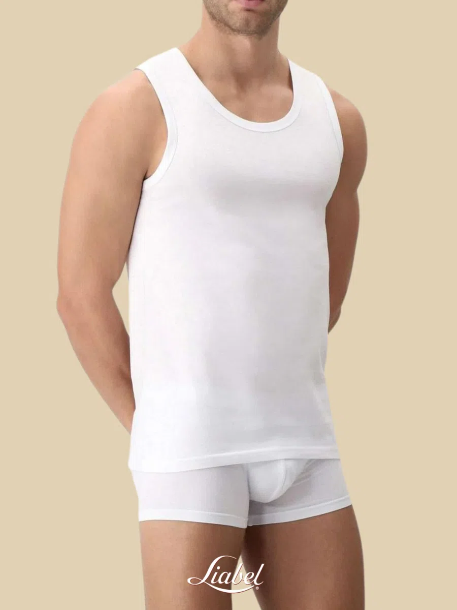 Liabel 3Pz Canottiere Uomo Cotone 100% ComfortFit | Morbidezza e Traspirabilità | Canottiera Uomo Ideali per Tutte Le attività