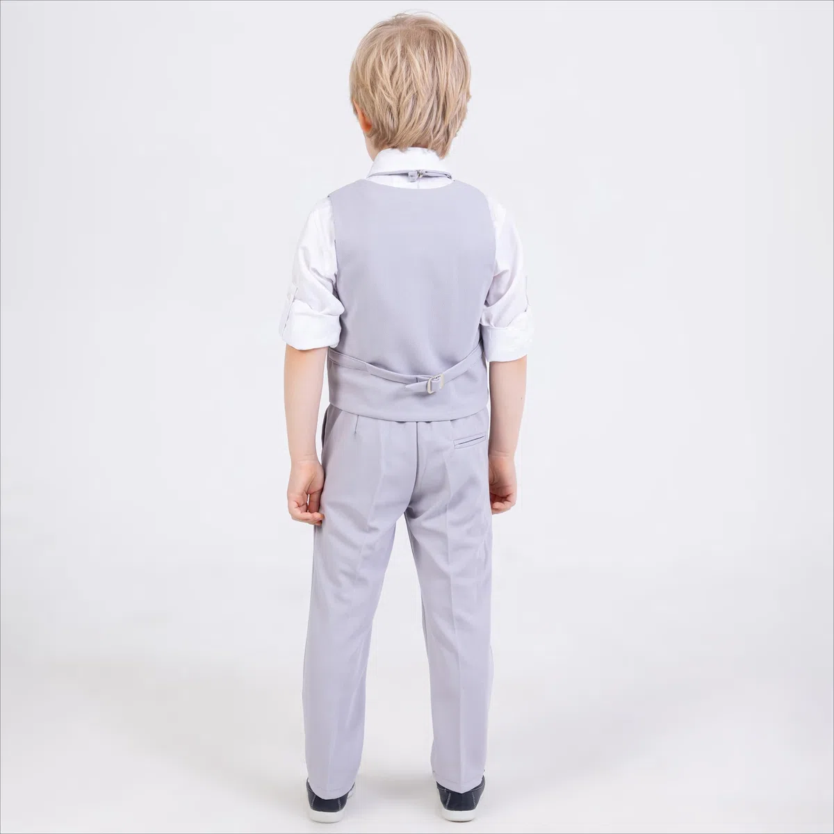 Gilet per ragazzi | Set di 4 pezzi camicia, pantaloni, gilet e papillon | Abbigliamento formale e per feste per ragazzi di età compresa tra 1 e 13 anni