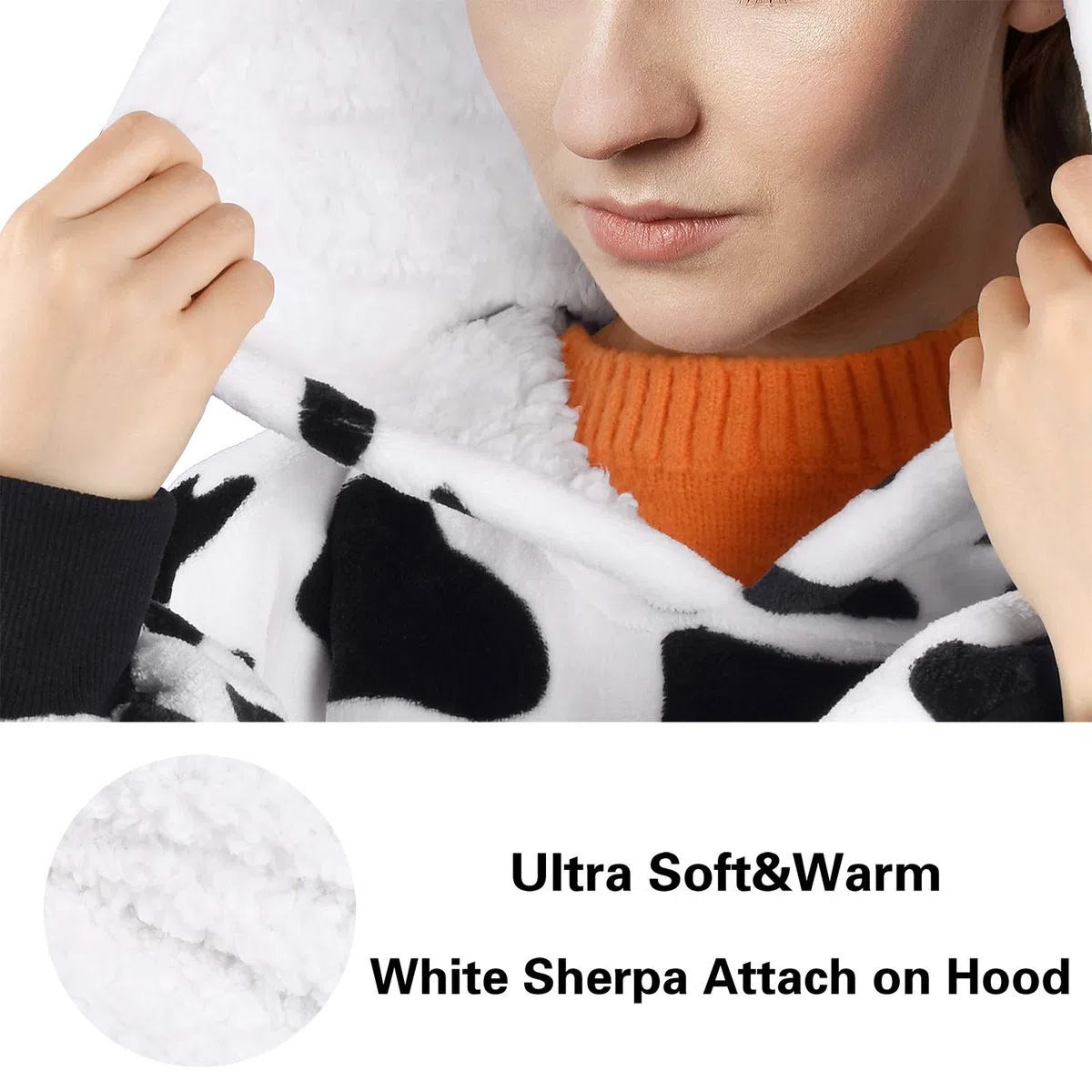 Catalonia Classy Maglione da Coperta Sherpa Portatile Oversize, Felpa da Viaggio Portatile Morbida e Calda e Confortevole, Coperta da Cuscino per Uomini e Donne Adulti
