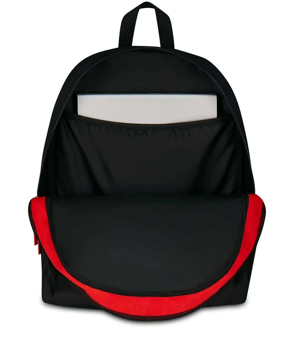 Seven Milan Zaino Scuola Advanced, Rosso e Nero, Squadra Calcio, Doppio Scomparto e Tasca per Borraccia, 29 L,Scuola Elementare, Zaino Bambino