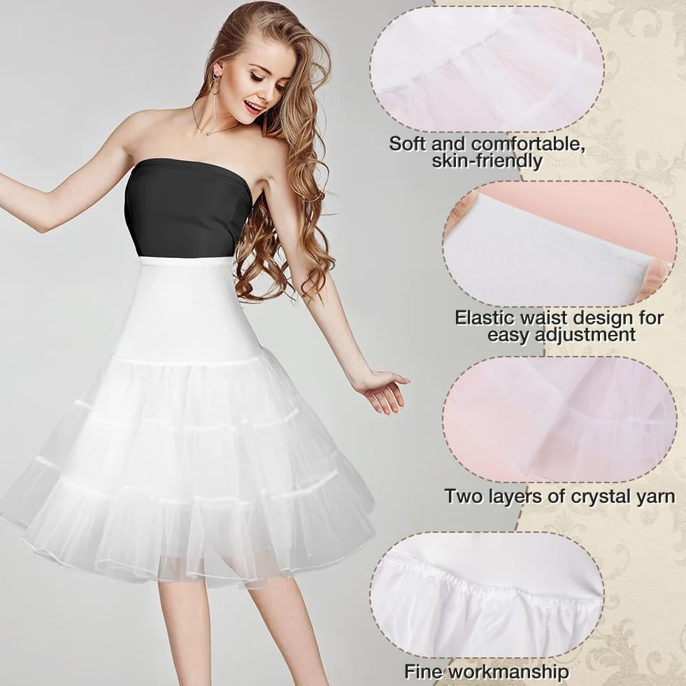 Sottogonna Anni '50, Sottogonna Donna Tulle, Sottoveste Donna Vintage, Sottoveste Da Ballo Per Matrimonio