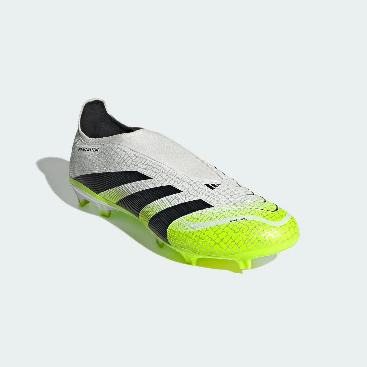 Adidas Unisex League Laceless Firm Ground/Multi Ground Football Boots, Cloud White/Core Black/Lucid Lemon, 40 2/3 EU