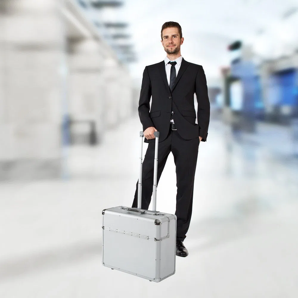 tectake XL Trolley da Viaggio da Pilota Valigia per Volo Viaggi Vacanze Bagaglio A Mano